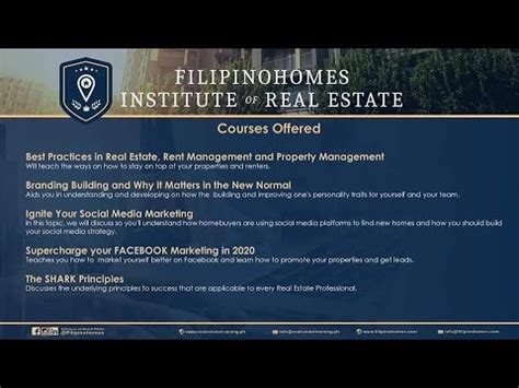 F.I.R.E. Filipinohomes Institute Of Real Estate ll Online Short Real .